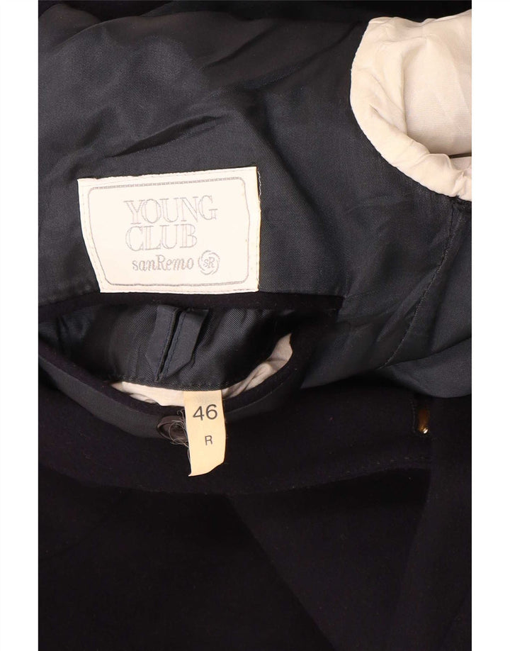 San Remo Veste Blazer Croisée Homme IT 46 Petite Laine Bleu Marine