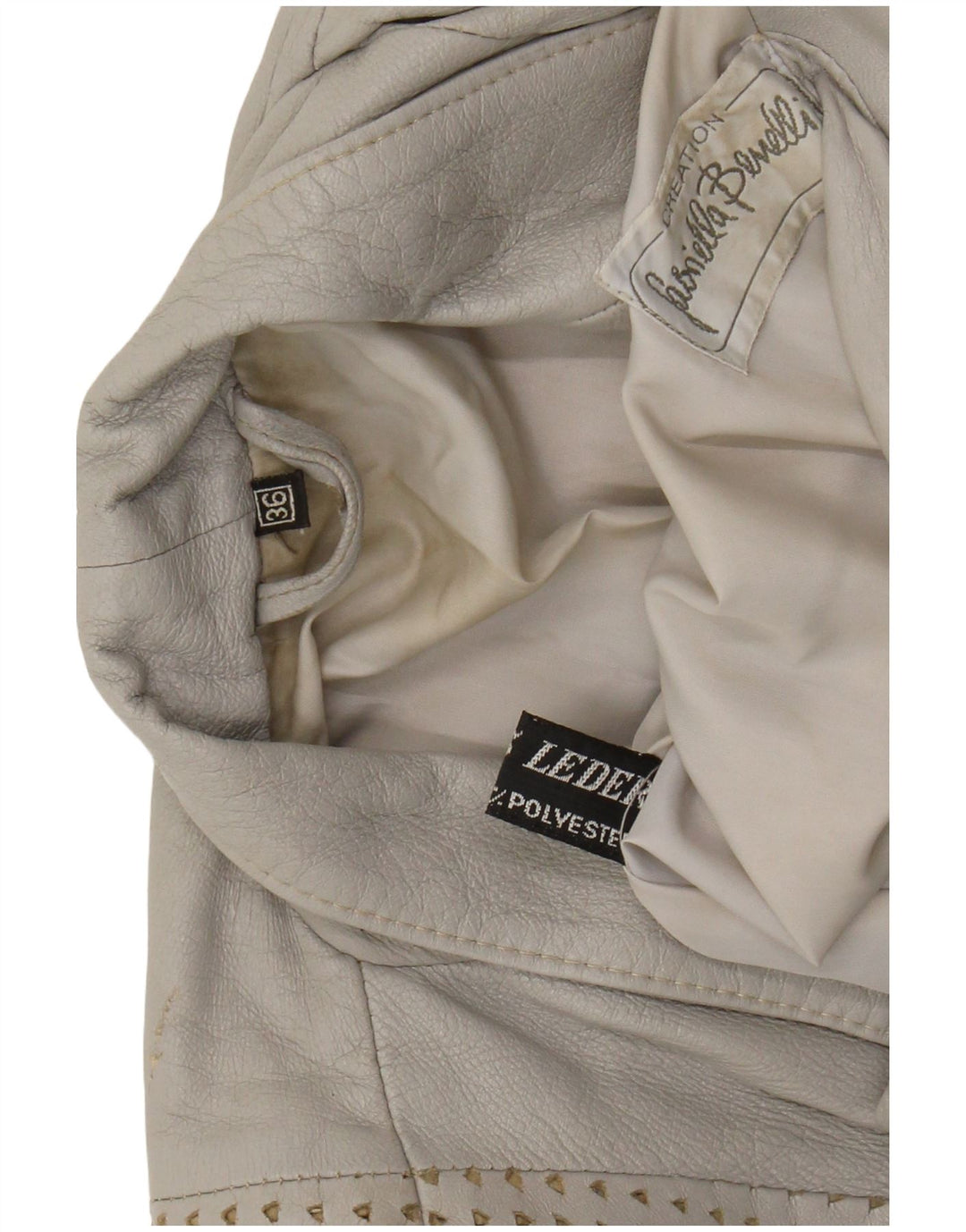 GABRIELLA BENELLI Veste surdimensionnée femme EU 36 Petit cuir gris