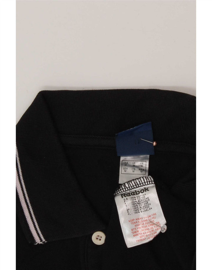 Polo Reebok pour homme en coton noir moyen