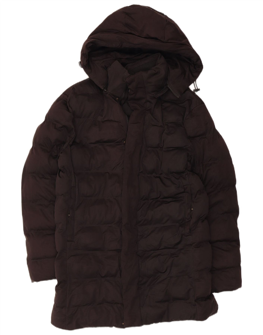 Zara Veste matelassée à capuche pour homme UK 36 Small Noir Polyester