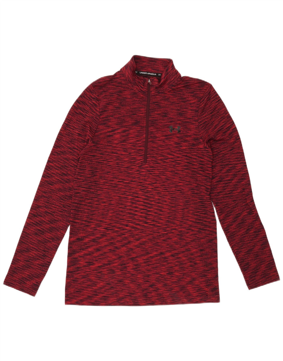 Under Armour Haut de Survêtement Zip Neck Pullover Homme Rouge Moyen Moucheté