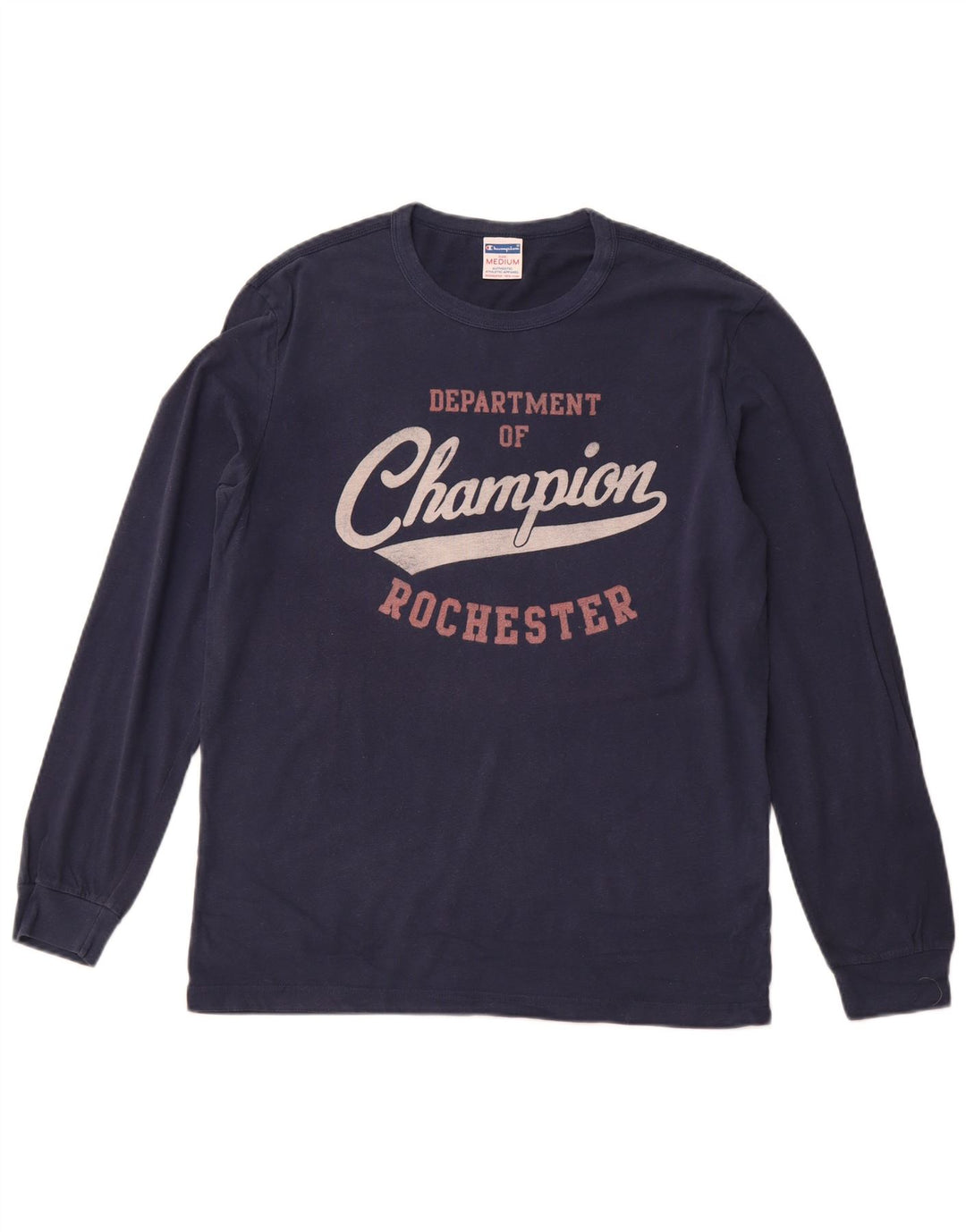 CHAMPION Haut Graphique Rochester Manches Longues Homme Bleu Marine Moyen Coton