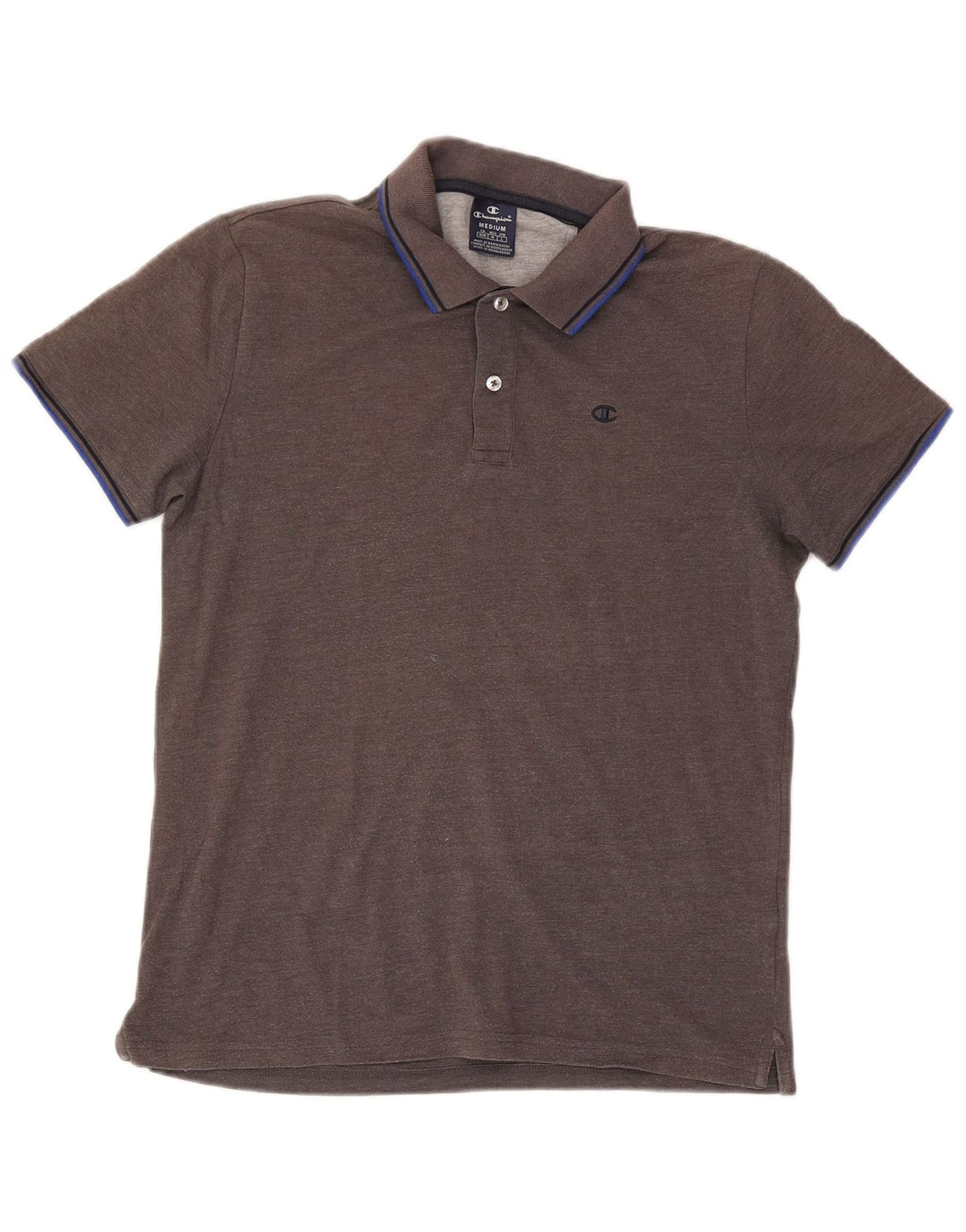 Champion Polo Homme Gris Moyen Rayé Coton