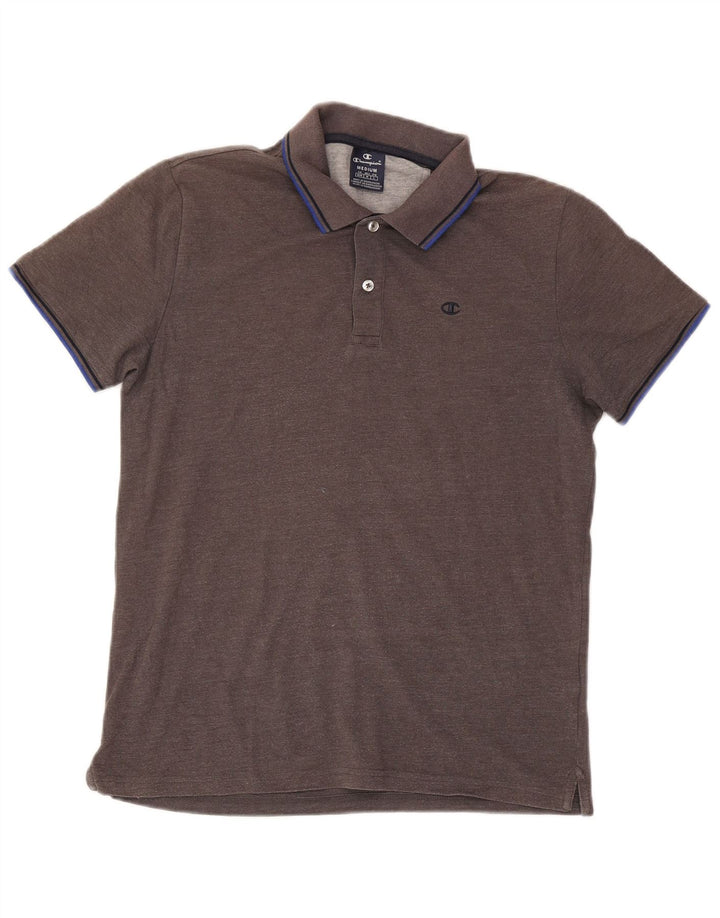Champion Polo Homme Gris Moyen Rayé Coton
