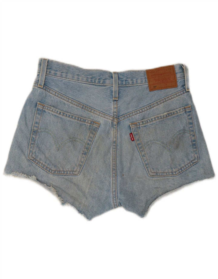 Levi's Short en Jean 501 Distressed Femme W26 Petit Bleu Coton