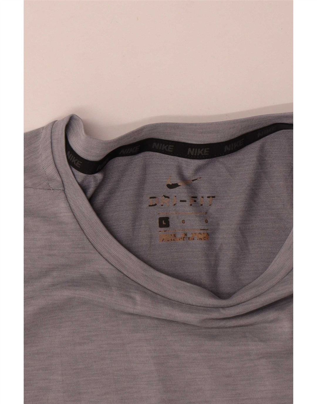 Nike Hommes Dri Fit T-Shirt Haut Large Gris Polyester