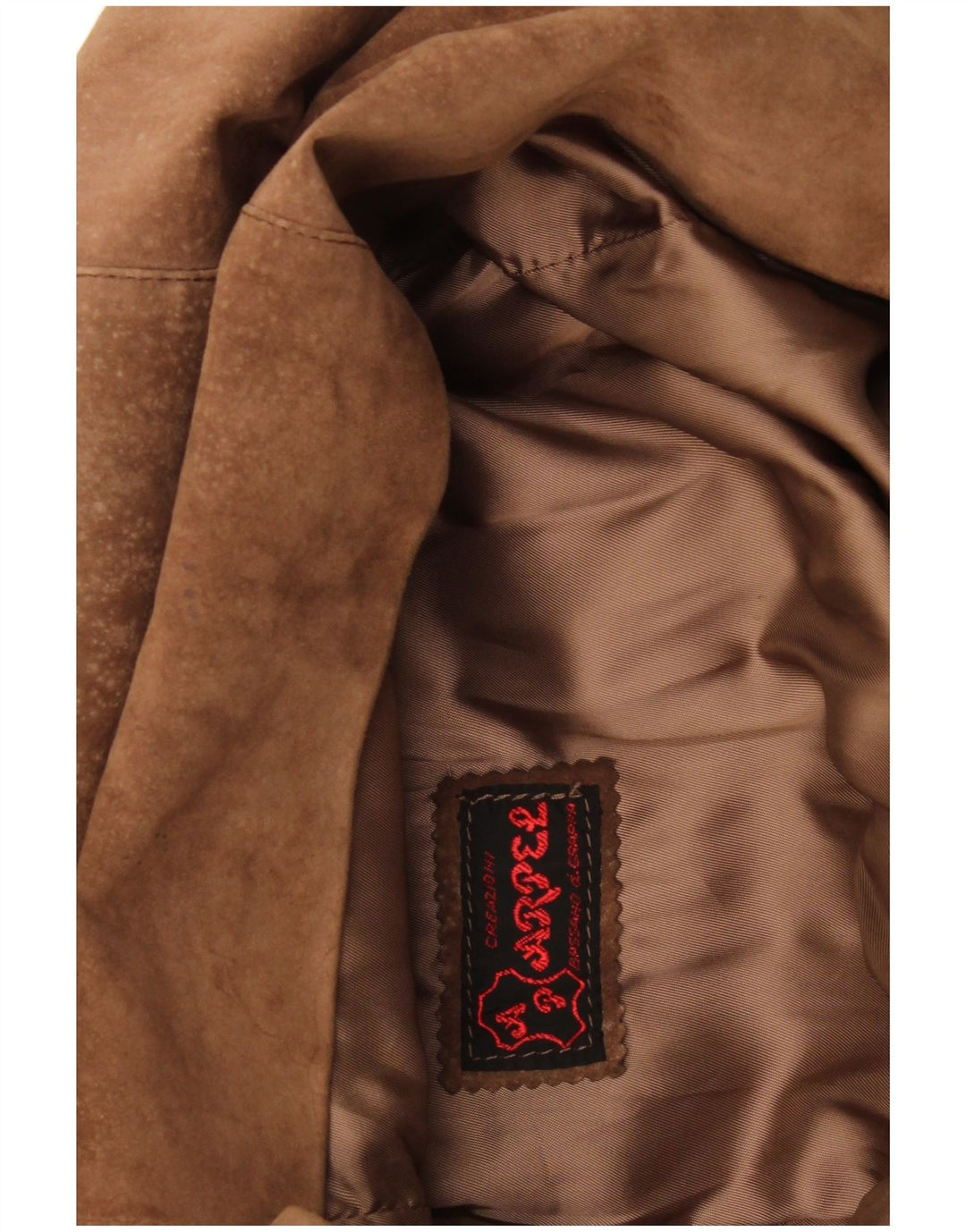 veste en daim femme vintage UK 16 Grand cuir brun