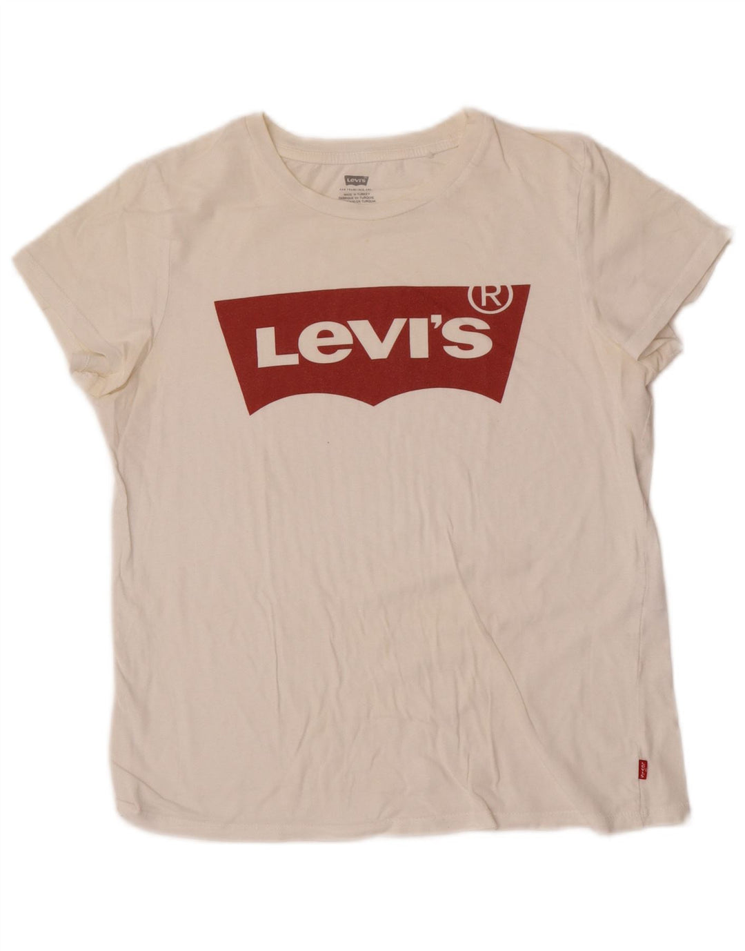 Levi's T-Shirt Graphique Femme UK 10 Small Blanc
