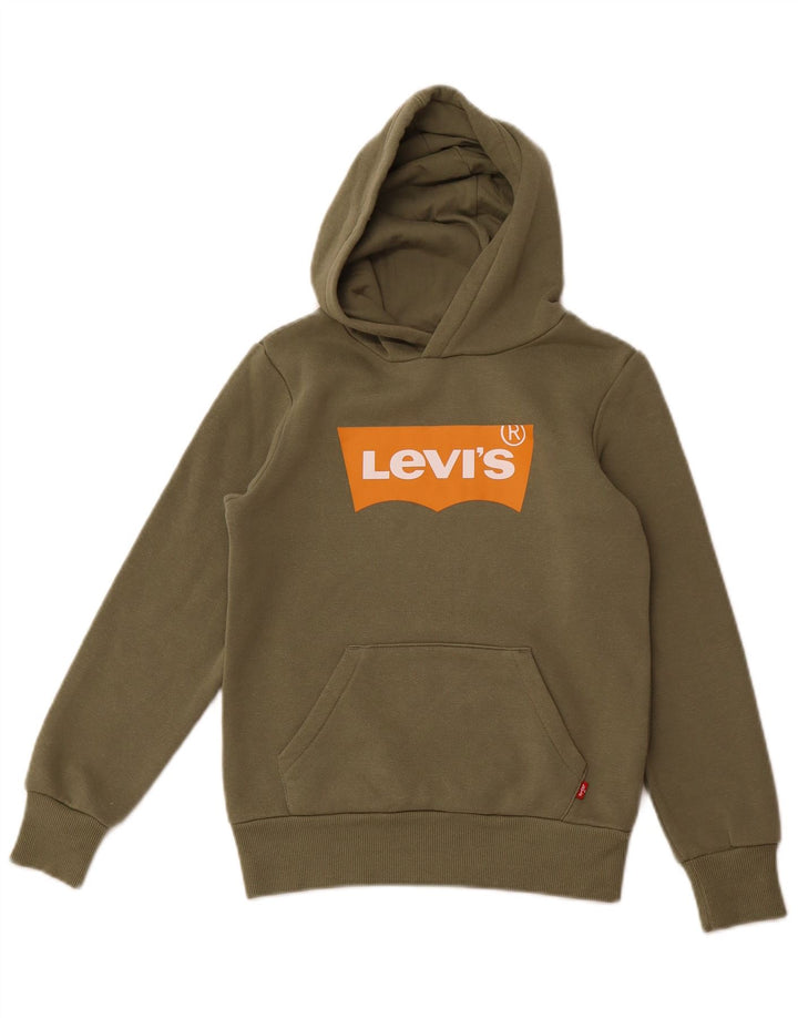 LEVI'S Pull à capuche graphique pour garçon 9-10 ans en coton vert