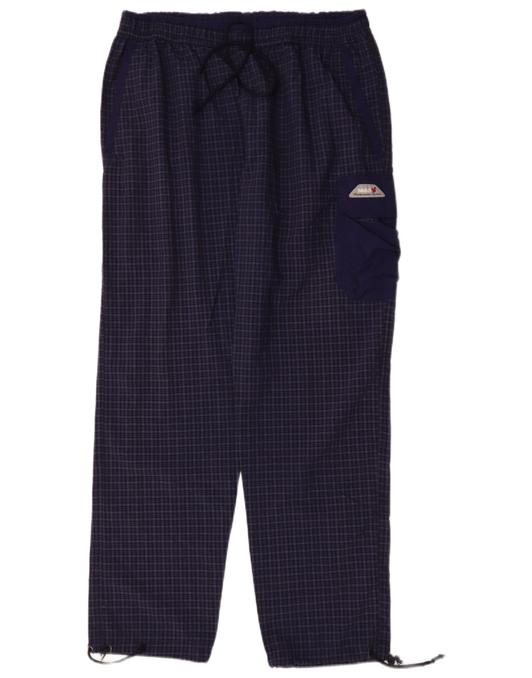 Bailo Pantalon Cargo Droit XL Bleu Marine à Carreaux Polyamide Homme