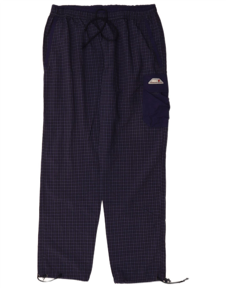 Bailo Pantalon Cargo Droit XL Bleu Marine à Carreaux Polyamide Homme