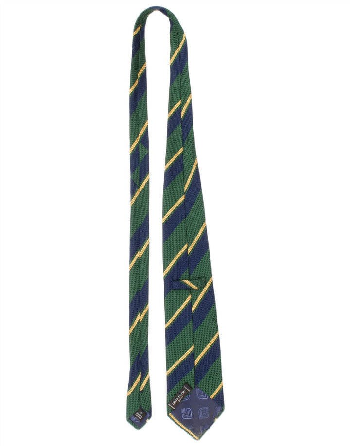Pierre Cardin Cravate Homme Taille Unique Vert Rayé Soie Classique