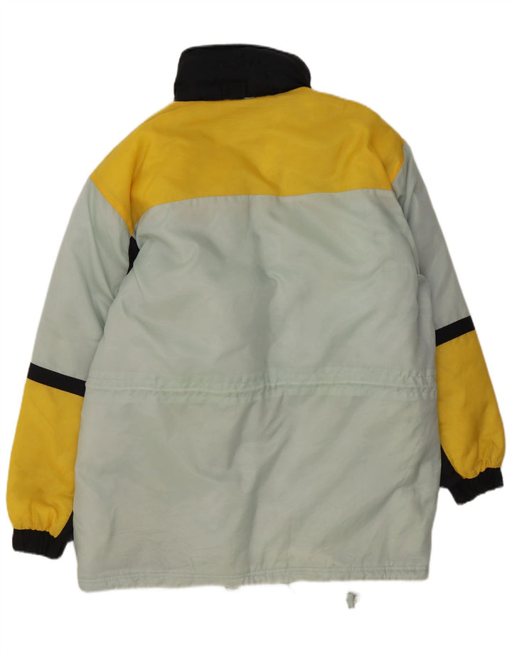 veste de ski homme vintage UK 38 Polyester colorblock bleu moyen