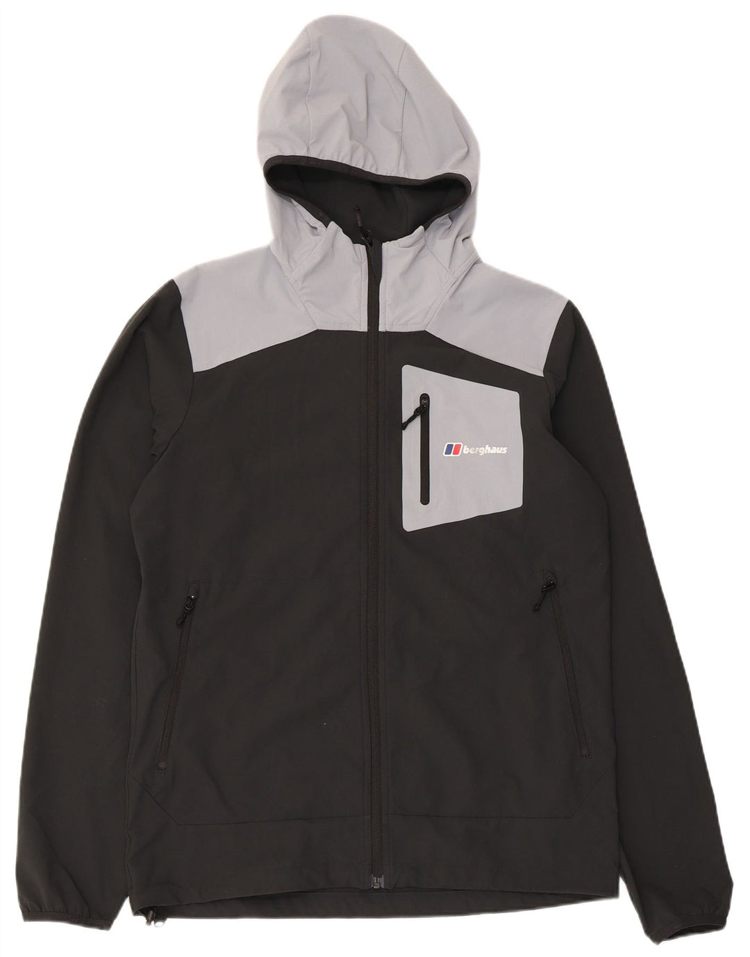 Berghaus Veste de Pluie à Capuche pour Homme Petit Noir Polyester Colorblock