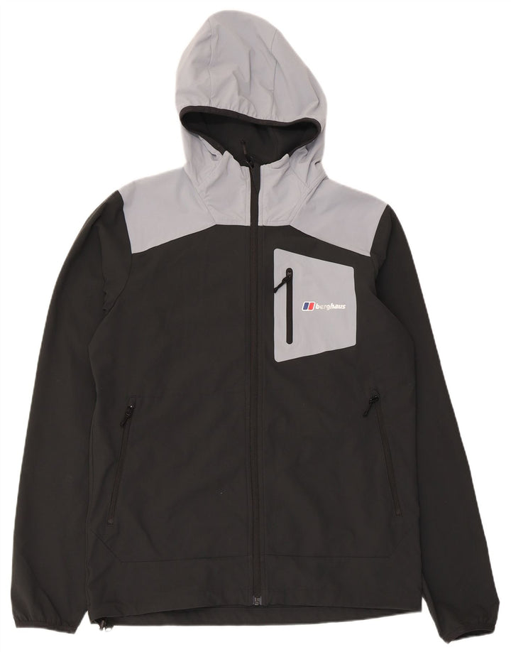 Berghaus Veste de Pluie à Capuche pour Homme Petit Noir Polyester Colorblock