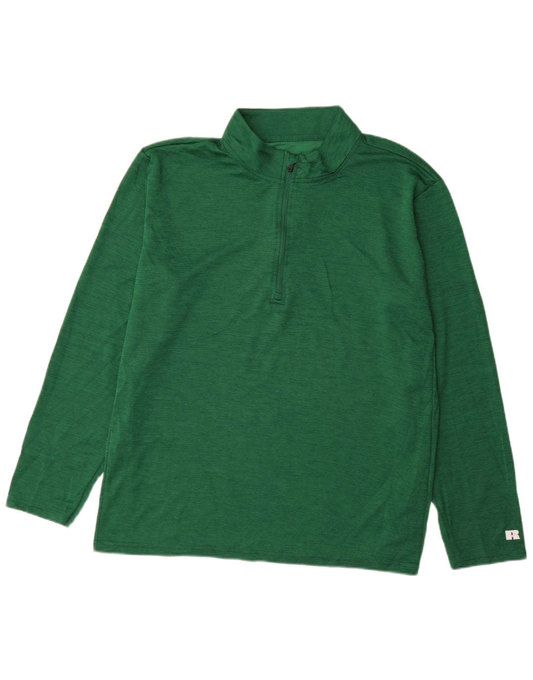 Russell Athletic Haut à col zippé et manches longues pour homme Vert 2XL
