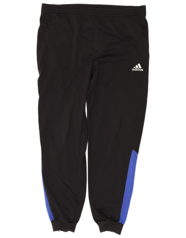 Adidas Pantalon de survêtement pour homme Joggers UK 44/46 Large Noir Polyester