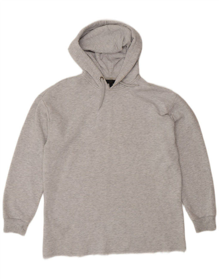 Topshop Pull à capuche surdimensionné pour femme UK 10 Petit Gris Polyester