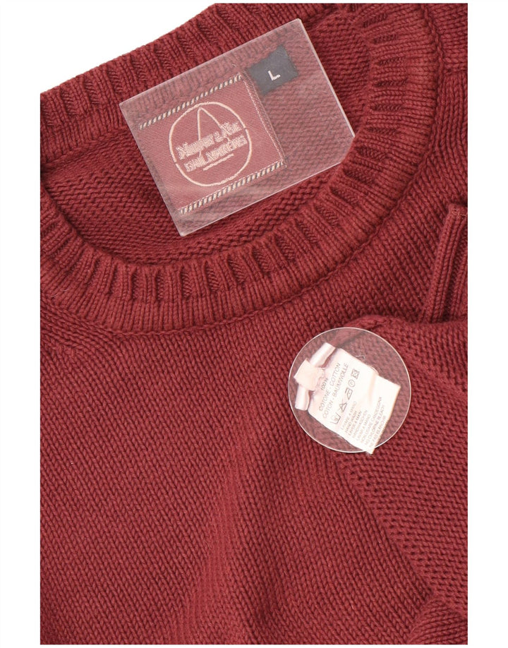 Murphy & Nye Pull à col rond pour homme en coton marron Taille L