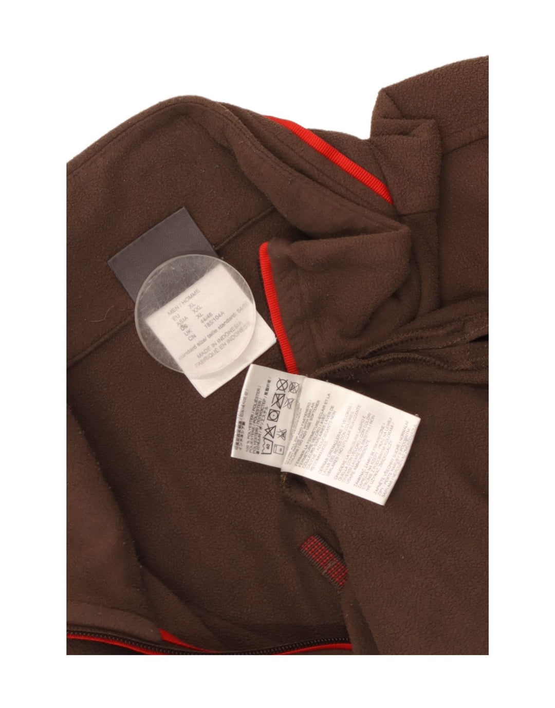 Jack Wolfskin Pull polaire à col zippé pour homme UK 44/46 XL Marron Polyester