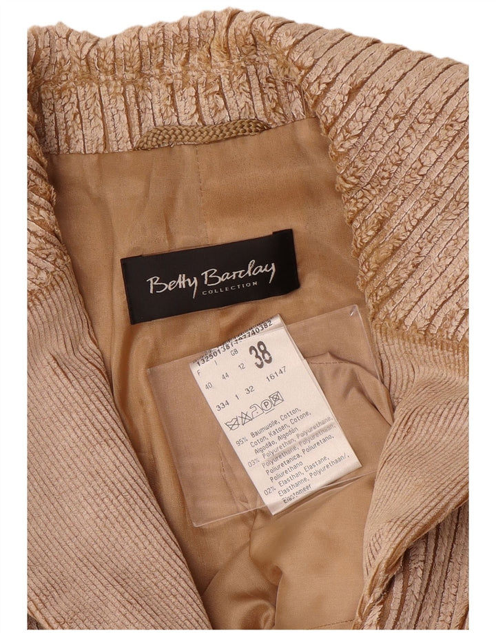 Betty Barclay Veste Blazer Femme UK 12 Polyuréthane Beige Moyen