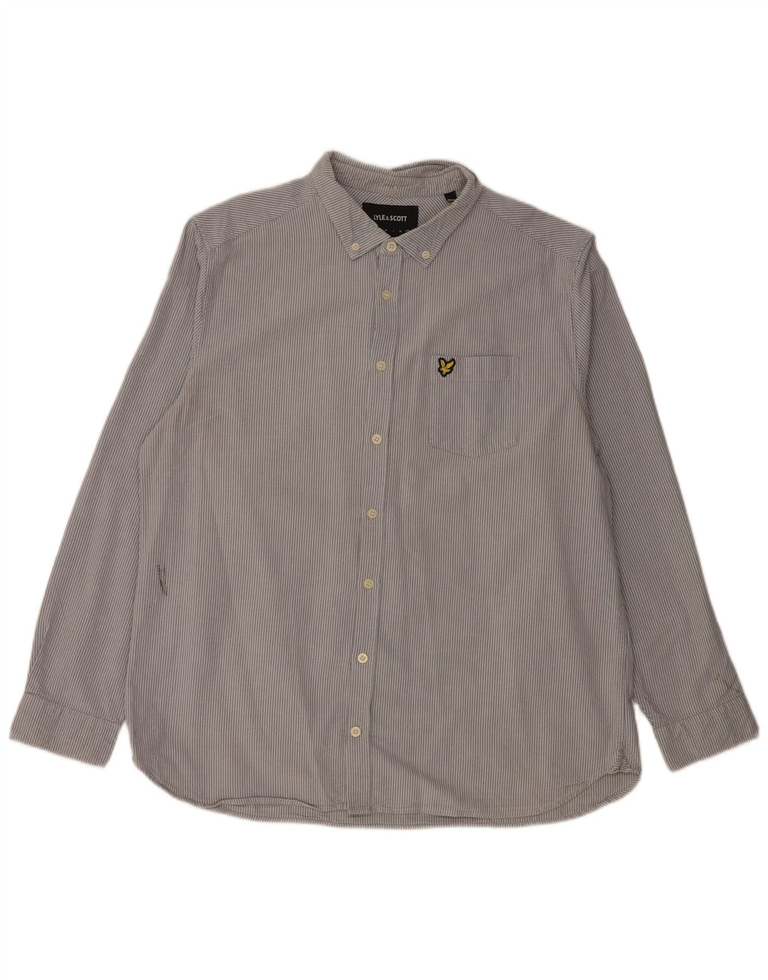 LYLE & SCOTT Chemise homme 2XL Coton à fines rayures bleues