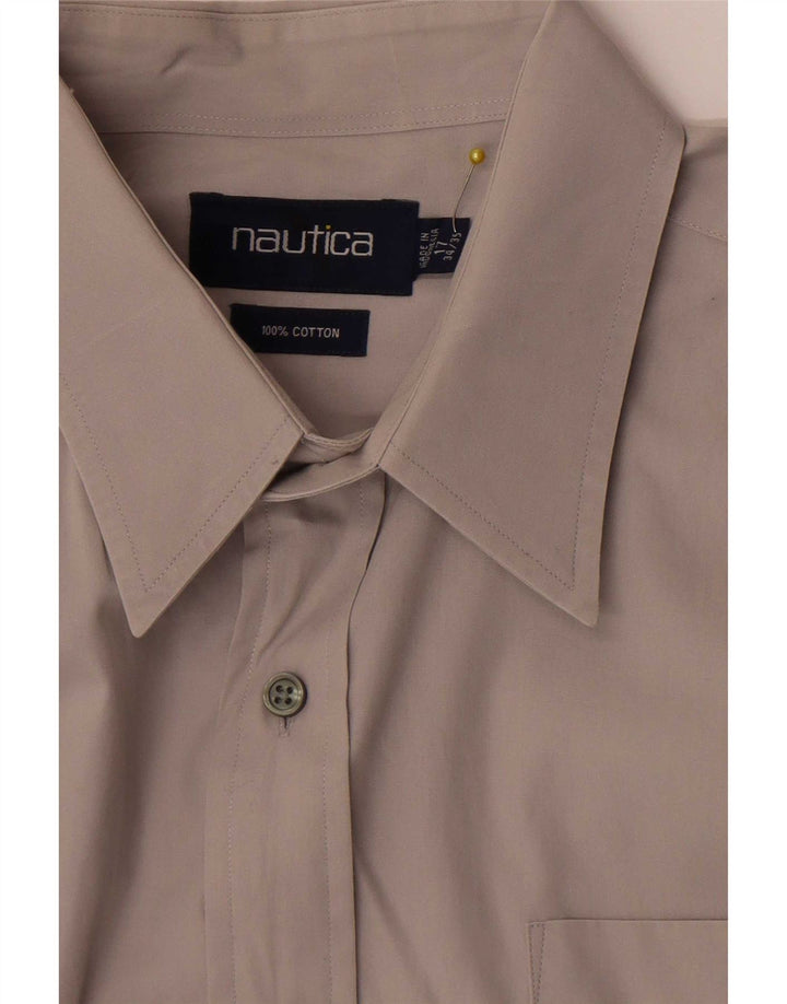 Nautica Chemise Homme Taille 17 XL Coton Gris