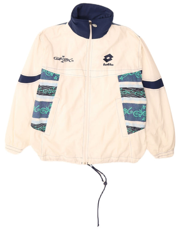 Lotto Veste coupe-vent surdimensionnée pour femme UK 16 Large Blanc Colorblock