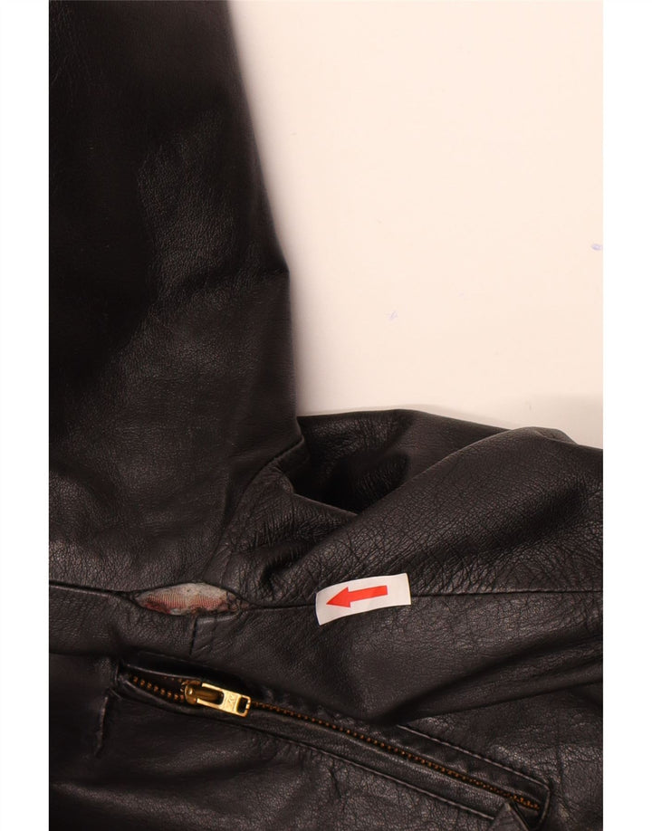 Veste en cuir homme vintage IT 52 XL Cuir noir