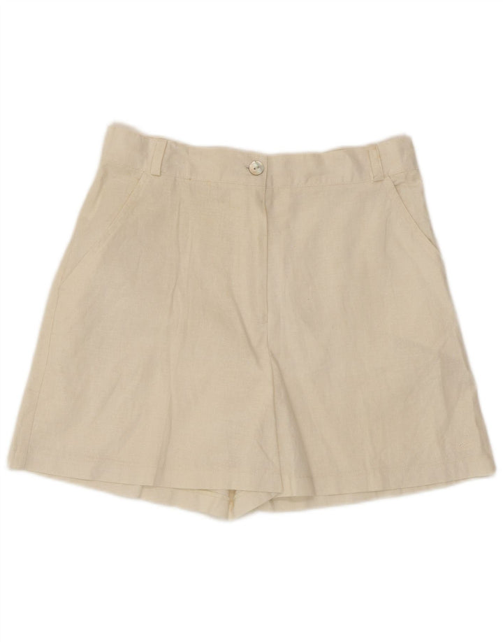 MAURITIUS Short Chino Femme IT 42 Medium W30 Lin Blanc