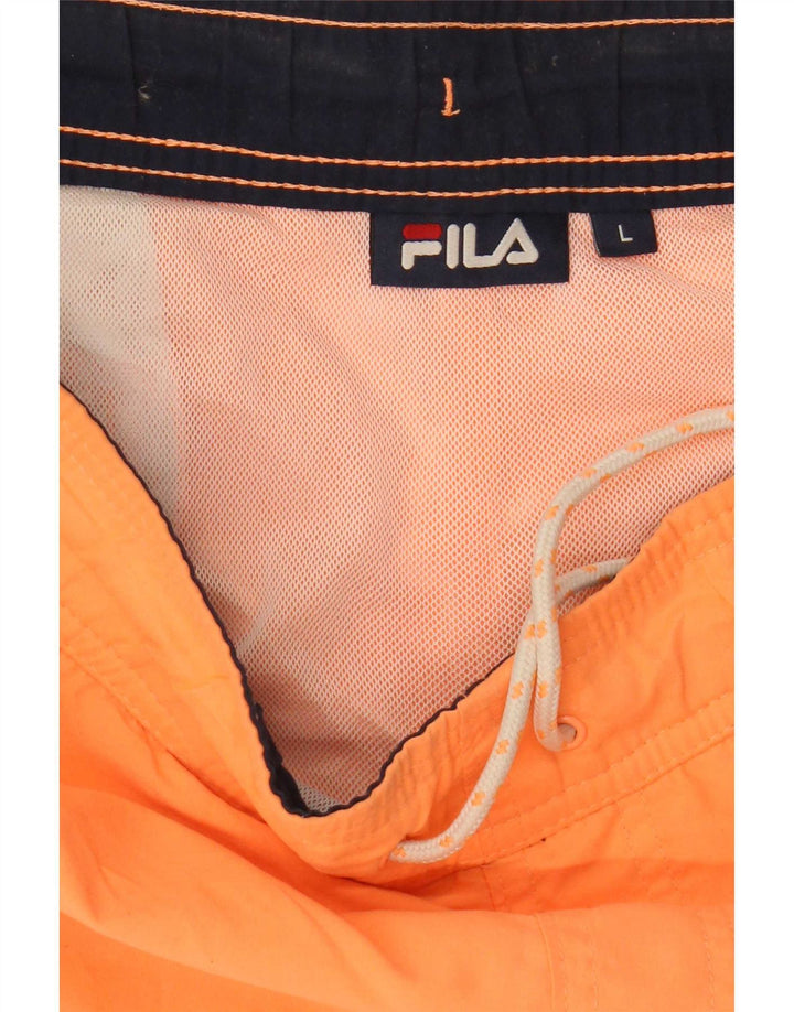 Fila Short de bain homme grand orange polyester
