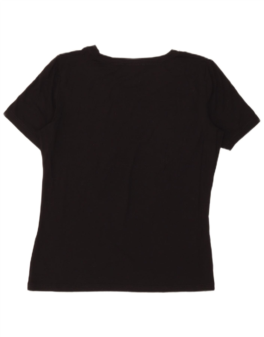 Luisa Spagnoli T-shirt graphique pour femme UK 14 Noir moyen