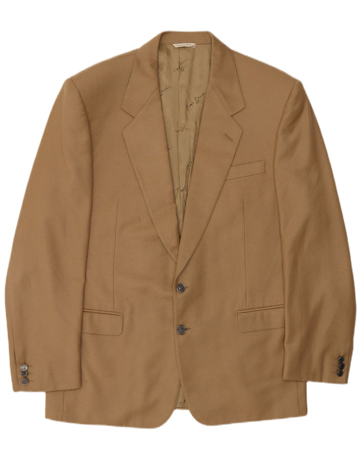PIERRE CARDIN Veste blazer 2 boutons pour homme UK 40 Large Beige