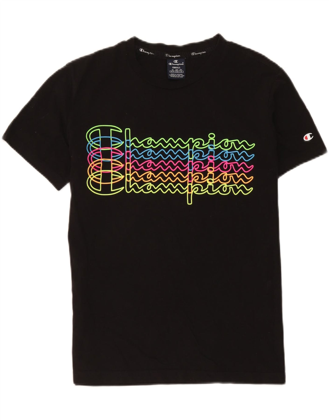 Champion T-Shirt Graphique Homme Petit Noir