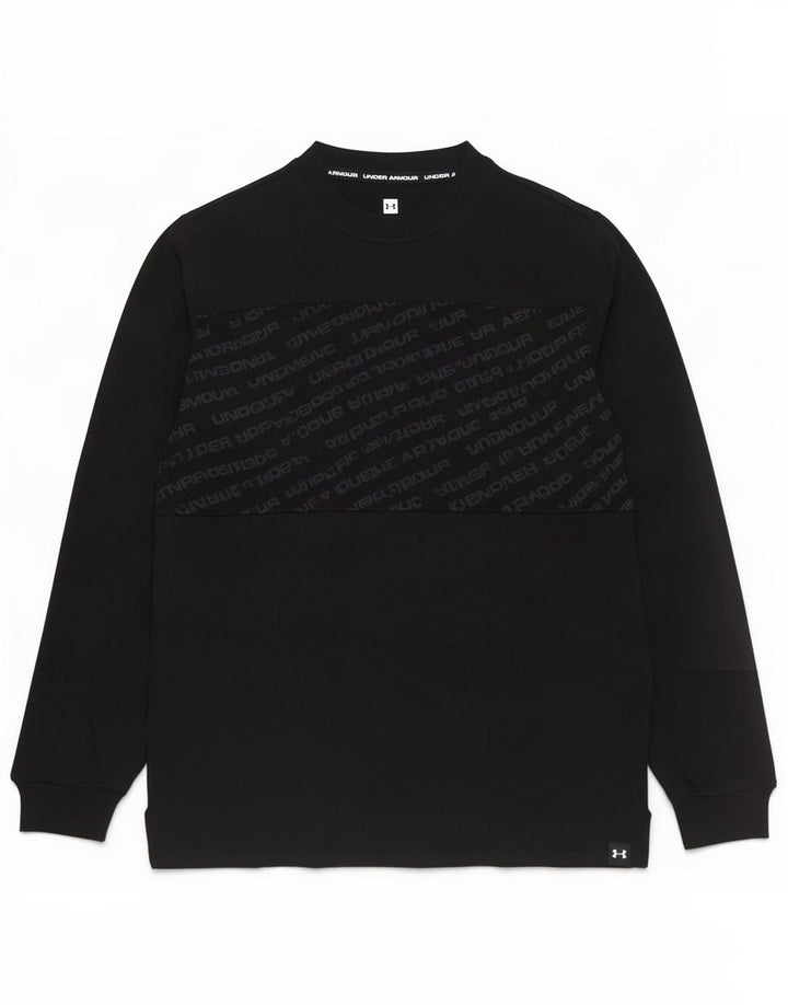 Under Armour Haut Graphique à Manches Longues Homme Noir Moyen Coton
