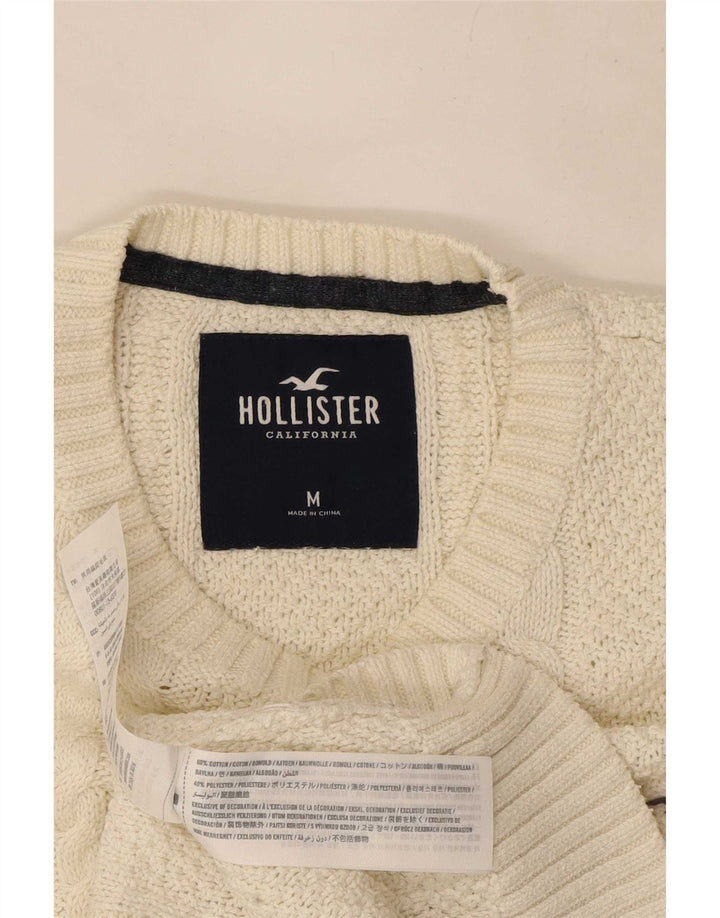 Hollister Pull Col Ras Du Cou Homme Beige Moyen Coton