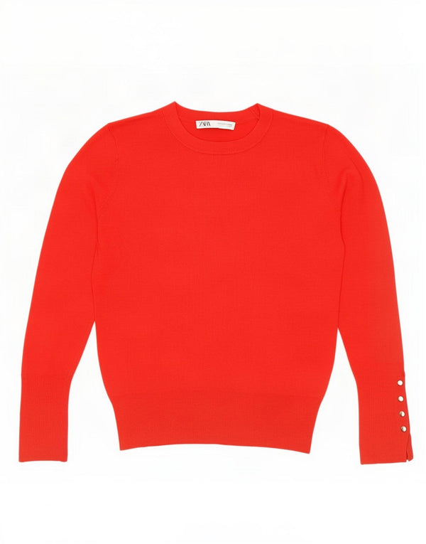 Zara Pull col bateau pour femme UK 10 Petit Rouge
