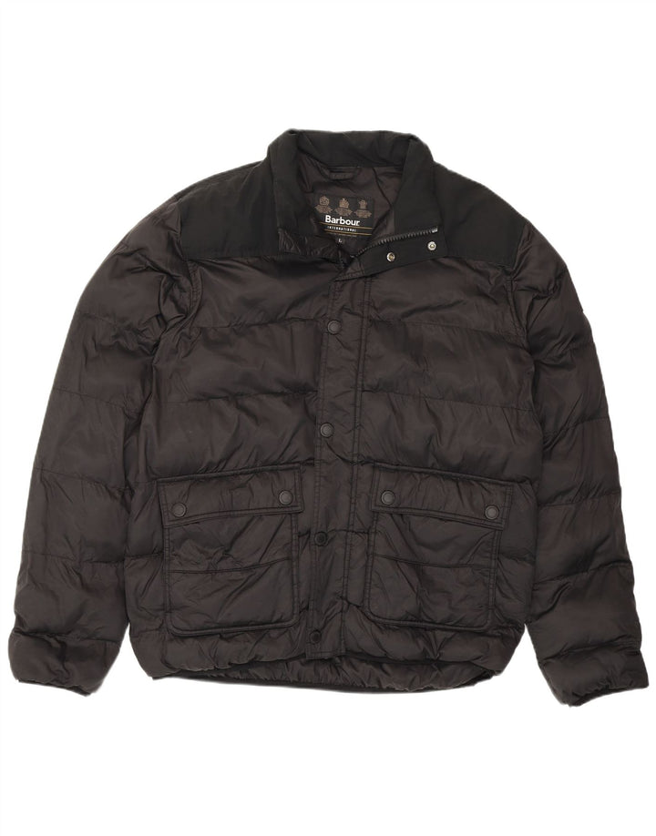 Barbour Veste matelassée pour hommes UK 40 Large Noir Polyamide