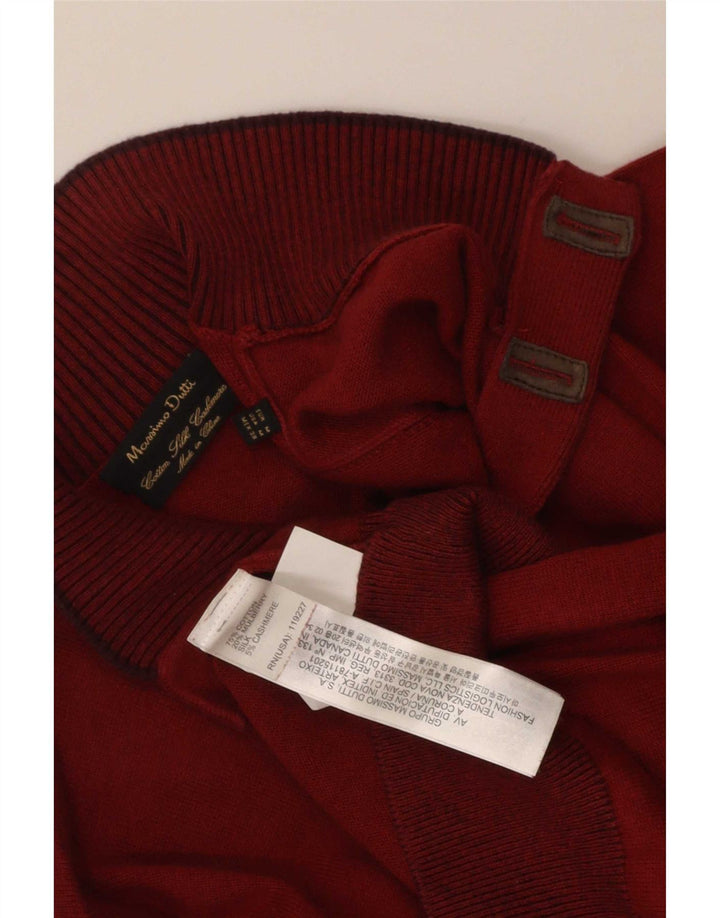 Massimo Dutti Pull à col boutonné pour homme en coton marron moyen