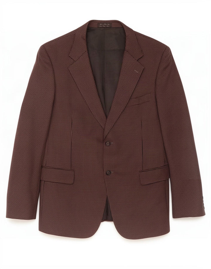 Durban Veste blazer à 2 boutons pour homme UK 38 Gris moyen Pied-de-poule Laine vierge