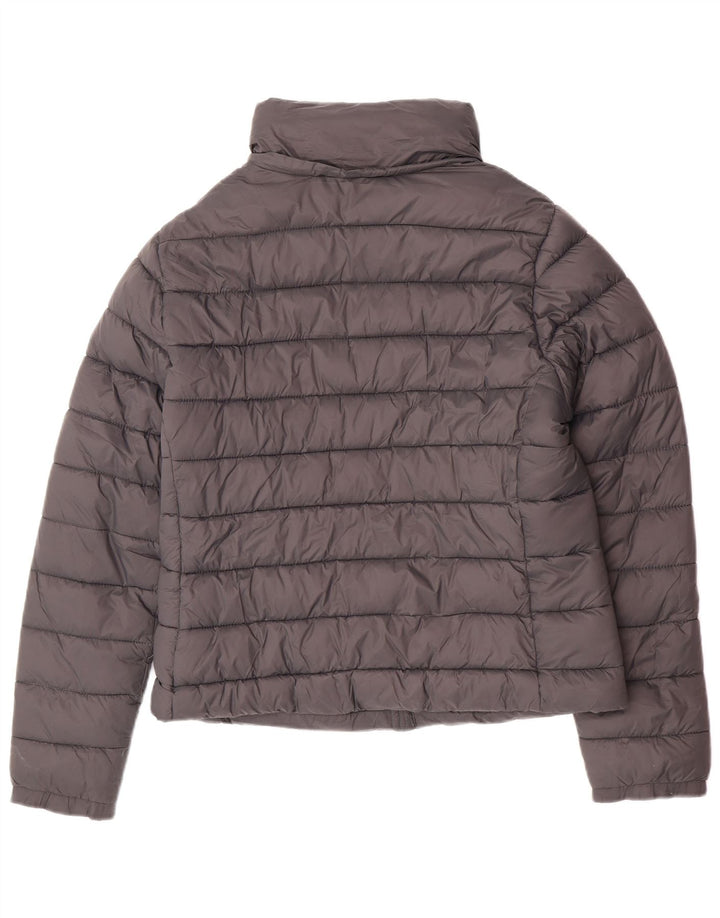 Superdry Veste rembourrée pour femme UK 16 Large Gris Nylon