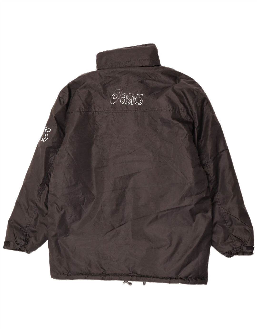 Asics Veste coupe-vent graphique pour hommes UK 40 Large Noir Polyester