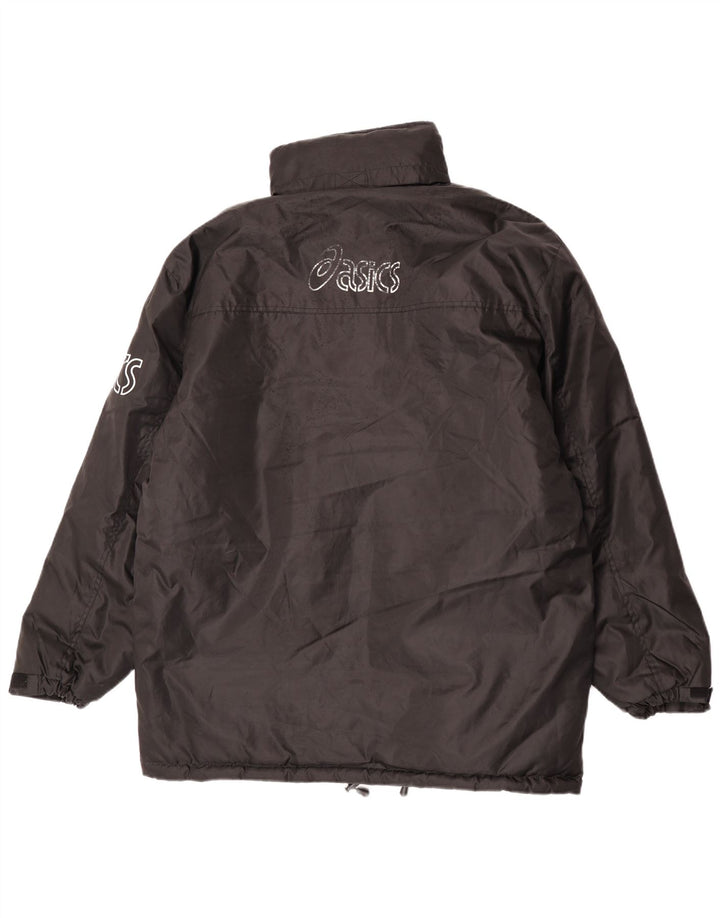 Asics Veste coupe-vent graphique pour hommes UK 40 Large Noir Polyester