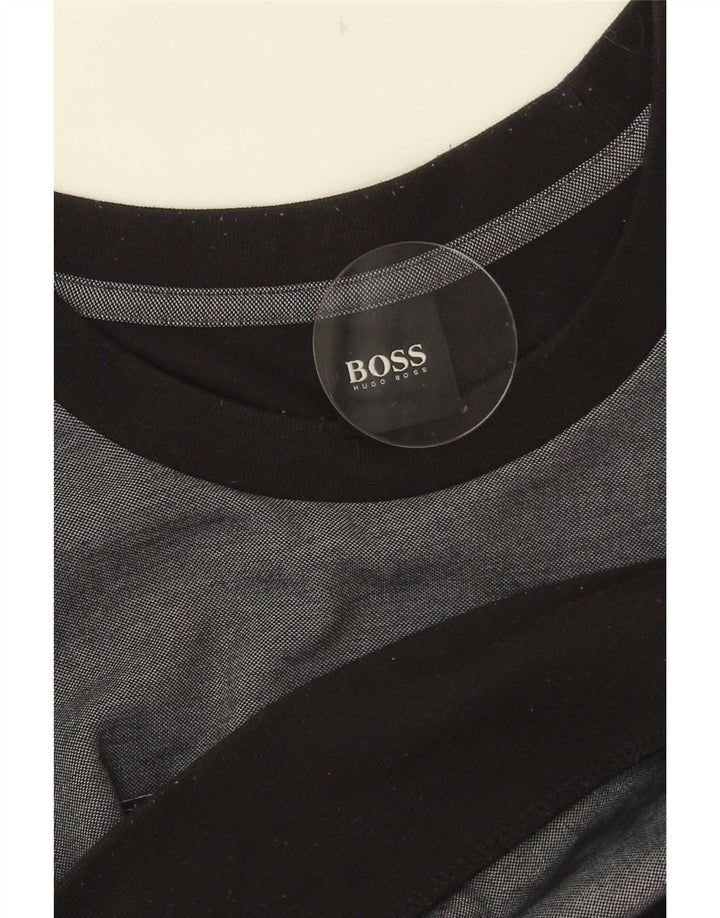 Hugo Boss Homme Sweat-shirt graphique en coton color block gris moyen