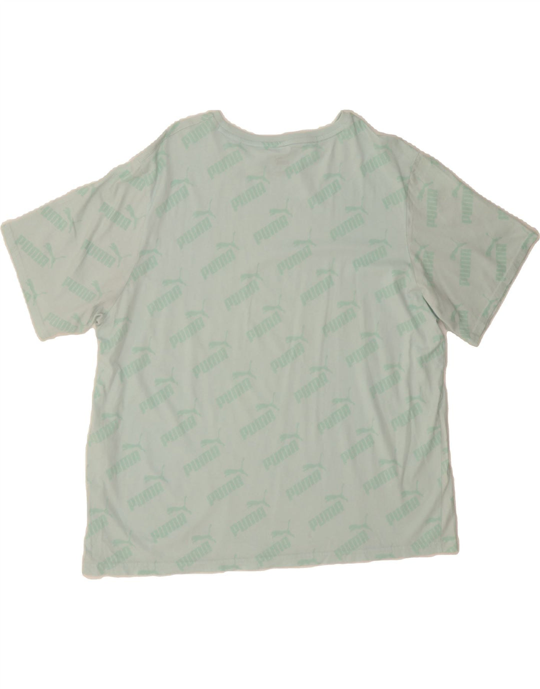PUMA Mens Graphic T-Shirt Top 2XL Green Vintage Puma and Second-Hand Puma from Messina Hembry 
