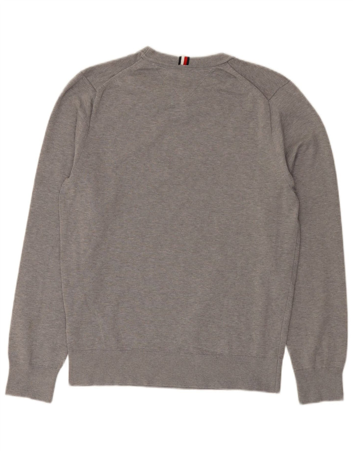TOMMY HILFIGER Sweat-Shirt Homme Gris Moyen Coton