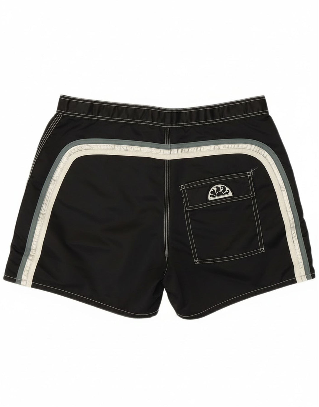 Sundek Short de bain homme moyen noir rayé plage