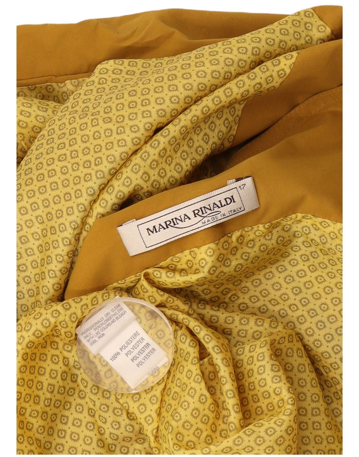Marina Rinaldi Manteau surdimensionné pour femme Taille 17 Petit Polyester Jaune