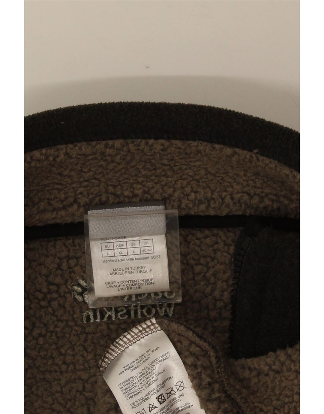 JACK WOLFSKIN Veste Polaire Homme UK 40/42 Large Gris Polyester