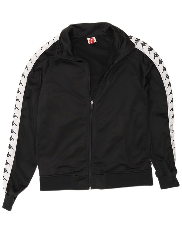 Kappa Veste de survêtement graphique pour femme UK 10 Small Noir Colourblock